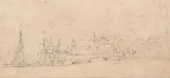 ブリストル-ボートと建物のスケッチ